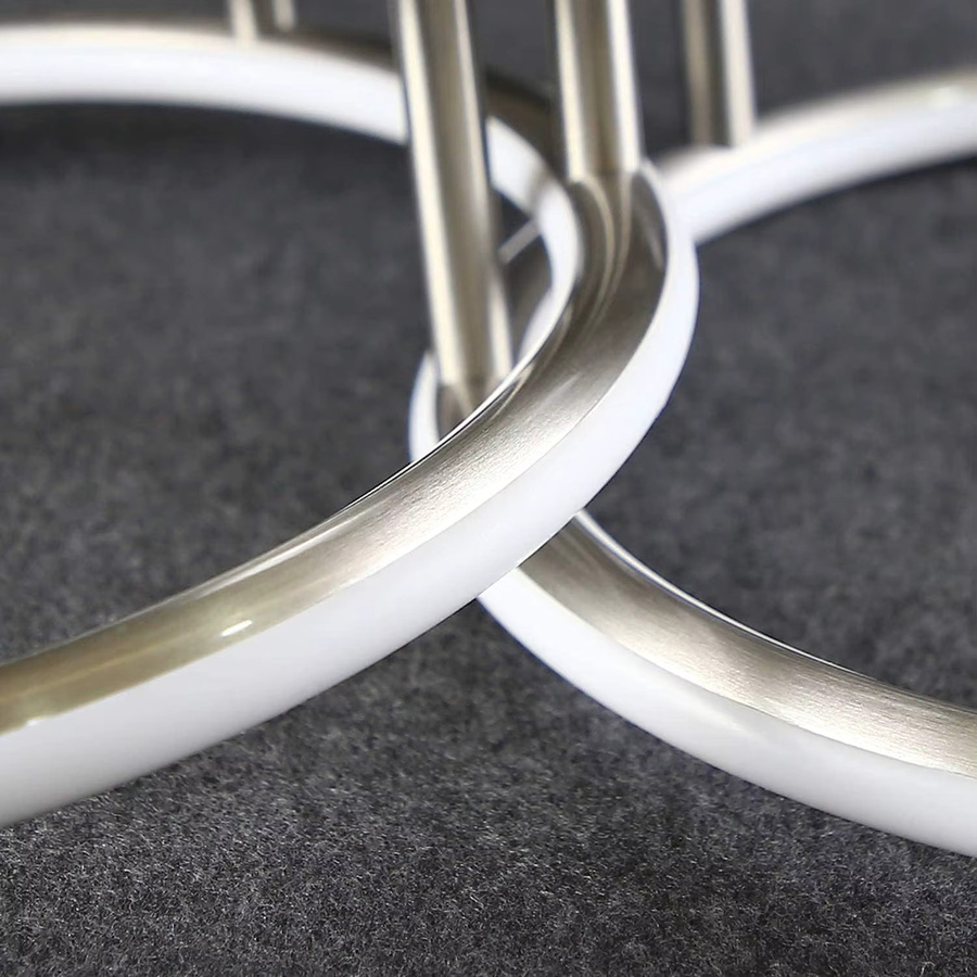 Nettlife LED Deckenleuchte in modernem Ringdesign, Weiß, 41 W, Warmweiß 3000 K, aus Aluminium und Metall - Bild 5