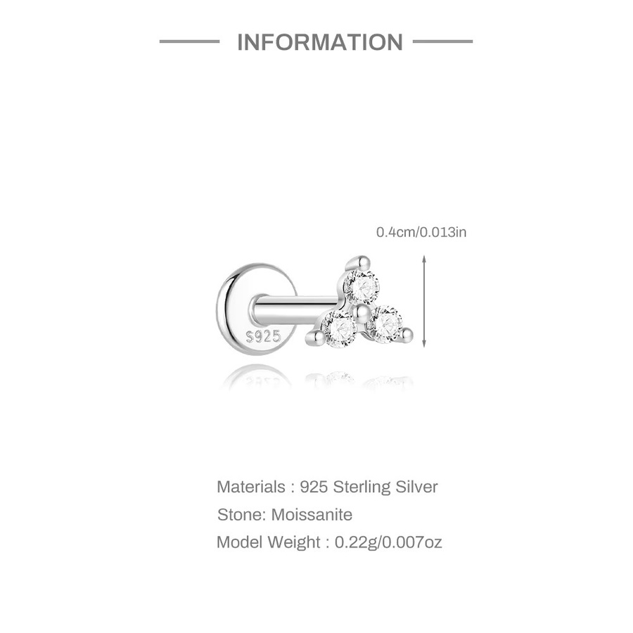 CANNER Ohrstecker 925 Silber, Moissanit, Damen - Bild 2