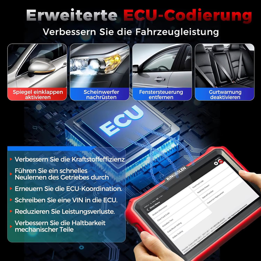 KINGBOLEN K8 PRO K8 ELITE Bluetooth OBD2 Auto-Diagnosegerät mit ECU-Codierung, bidirektionalem Test, CAN FD und DOIP sowie 42 Reset-Funktionen - Bild 3