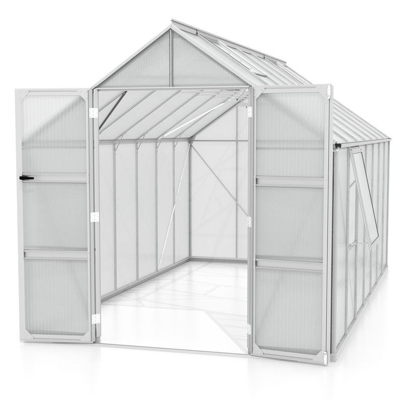 Vitavia Gewächshaus Olymp 11500 aus Aluminium mit Polycarbonat in Silber, 11,5 m² - Bild 2