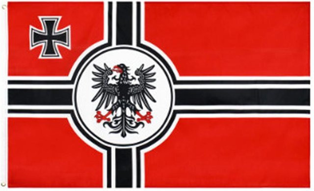 Dekoratives Eagle-Logo-Banner mit Tier-Motiv in Schwarz und Rot, Textil-Hängedeko, Breite: 90 cm, Höhe: 150 cm - Bild 1