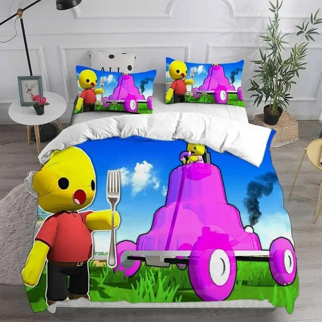 Creative Homewares Bettwäsche-Set Wobbly & Life mit Kissenbezügen, Multicolor, King Size, B: 245 cm x H: 210 cm - Bild 1