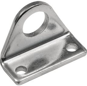 Riegler Fußbefestigung nach ISO 6432 für Kolben Durchmesser 8-10 mm aus verzinktem Stahl in Silber - Bild 1