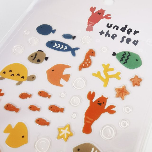 BONITO Unter Dem Meer Kristall Tropfen 3D PVC Aufkleber für Scrapbooking und Journaling in Multicolour - Bild 1