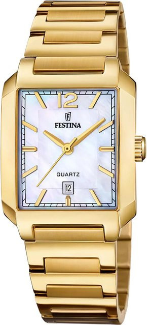 Festina Damenuhr, Quarz, Edelstahl, Perlmutt, 29 mm, 5 ATM - Bild 1