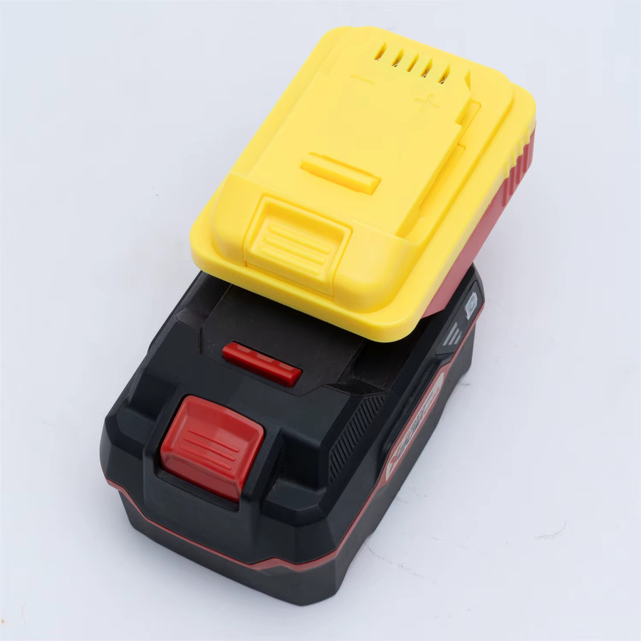 Parkside X20V Lithium-Batterie-Adapter-Konverter für DeWalt 18V Li-Ionen-Elektrowerkzeuge in Gelb - Bild 2