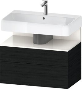 Duravit Waschtischunterschrank Qatego Wandhängend in Weiß Matt mit LED-Beleuchtung und Nischen, B/T/H: 79 x 47 x 59 cm - Bild 1