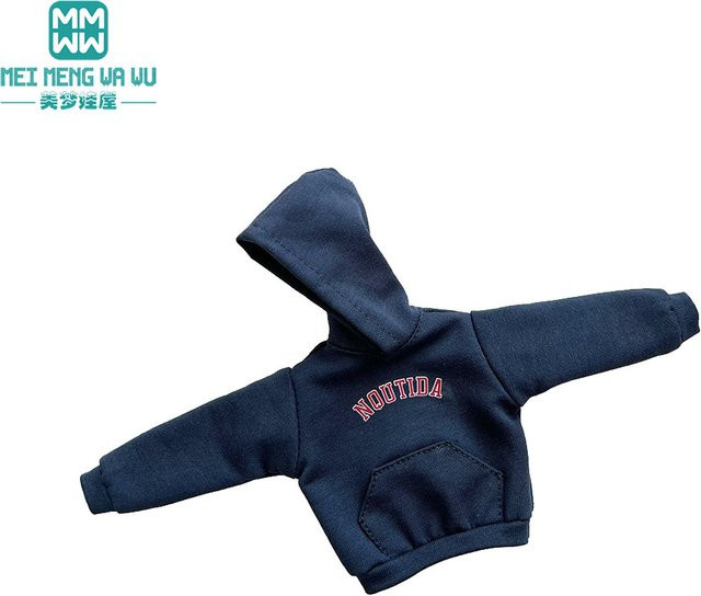 meimengwawu Puppenkleidung, Hoodie und Streifenhose, Blau, Textil - Bild 1