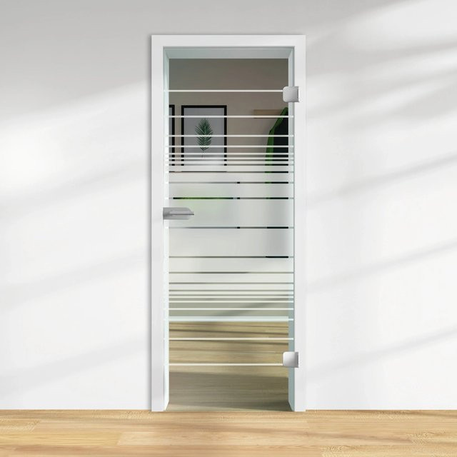 Skyscope Glasdrehtür ESG Floatglas Dekor Siebdruck Rechts B: 70,9 cm, H: 197,2 cm, Dicke: 8 mm - Bild 1