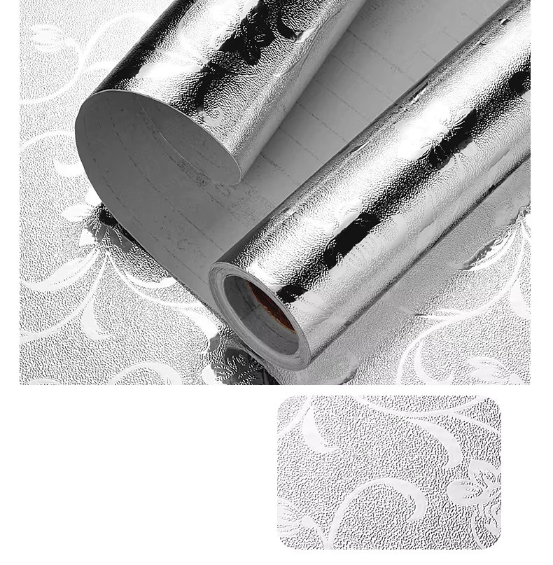 Selbstklebender Kontaktpapier in Silber mit metallischer Textur, wasserfest und ölabweisend, Breite: 40 cm - Bild 5