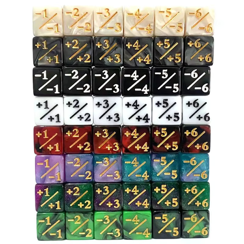 Magic: The Gathering, 6-seitige Würfelzähler, 10-teiliges Set, Kunststoff, bunt - Bild 5