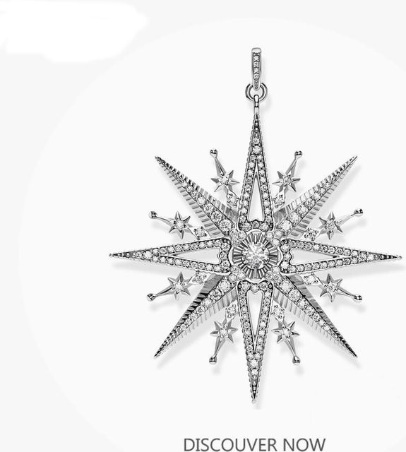 Allbestart Halsketten-Anhänger Royalty Star, 925 Silber, Zirkonia, Damen - Bild 1