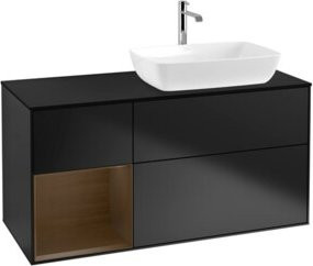 V&B Waschtischunterschrank Finion in Blau Lackiert, Breite: 120 cm, Tiefe: 50,1 cm, Höhe: 50,1 cm - Bild 1