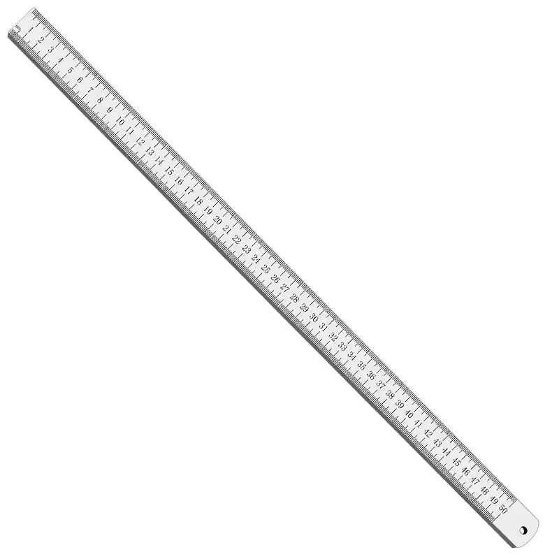 Edelstahl-Lineal mit gehärteter Spitze zum Messen und Fensterzerschlagen, Silber, Breite: 50 cm - Bild 6