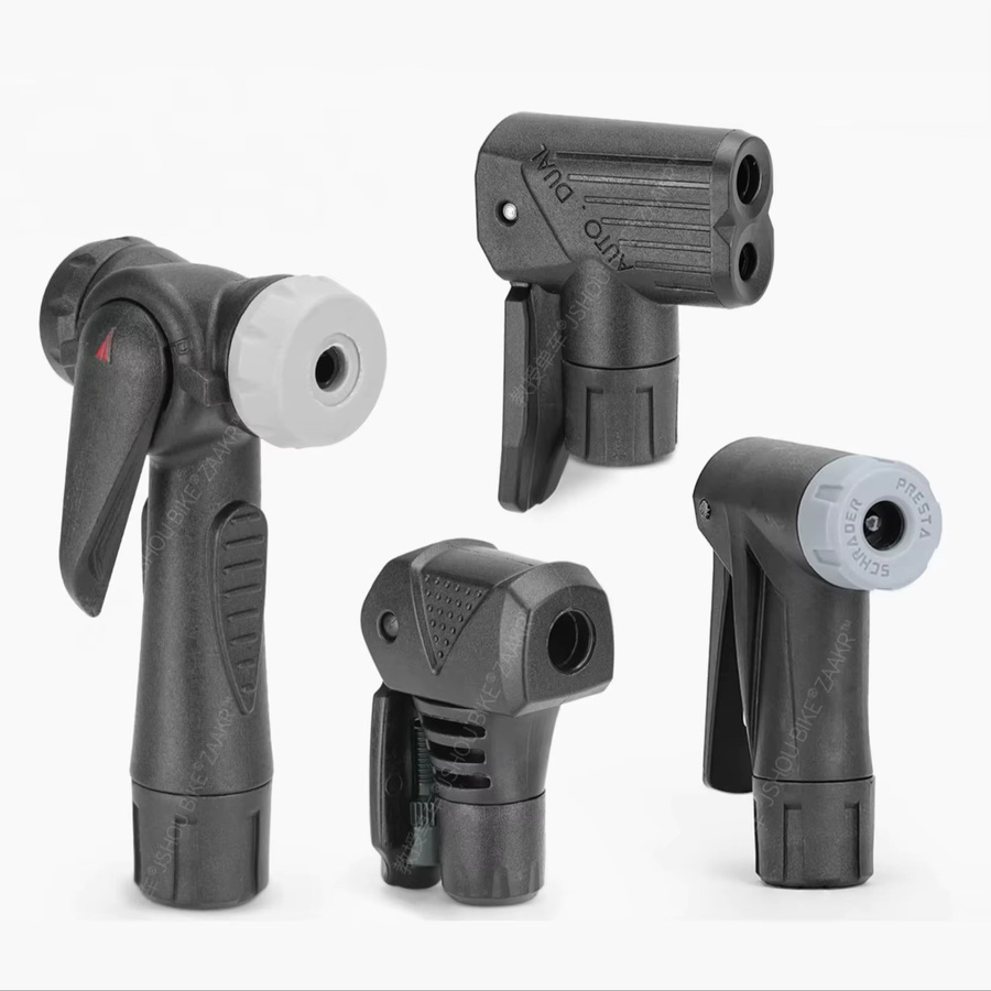 JSHOUBIKE Pumpenadapter für 3 Ventile Schrader Presta Dunlop in Schwarz, kompatibel mit 8/10 mm Schläuchen für manuelle und elektrische Pumpen - Bild 3