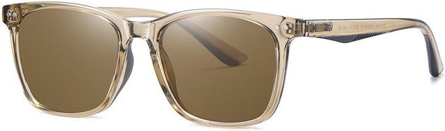 Binchi Outdoor Equipment Sonnenbrille, quadratisch, Vollrand, beige, Unisex, polarisiert - Bild 1