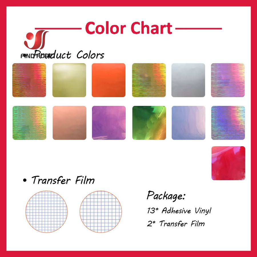 Selbstklebende Bastel-Vinyl-Schnittfolie für DIY-Projekte, 15 Blatt, Multicolor, B/H: 30,5 x 25,4 cm - Bild 4