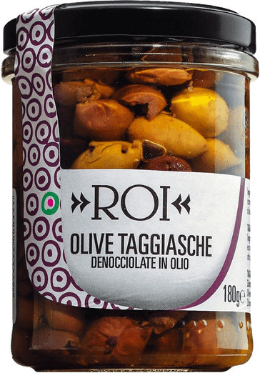 Roi Taggiasca-Oliven in nativem Olivenöl extra 180 g - Bild 1