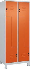 C+P Z-Spind Classic PLUS mit 4 Fächern, Grau/Orange, B/T/H: 195 x 80 x 50 cm - Bild 1