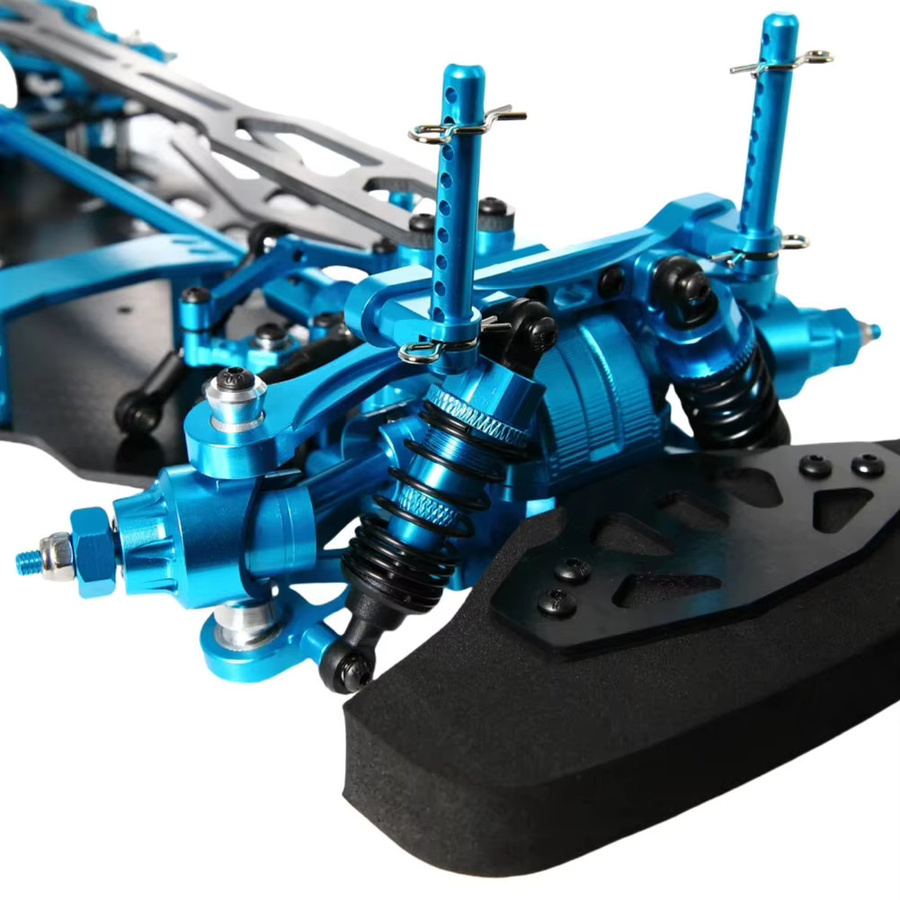 Tamiya Upgrade-Komponenten für Gehäuserahmen aus Aluminiumcarbon, 1:10, Blau, Metall, Zubehör - Bild 2