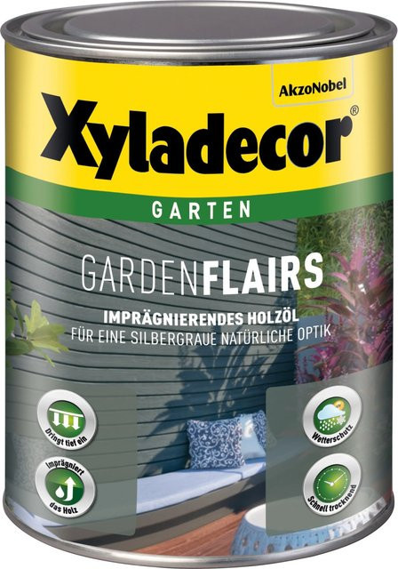 Xyladecor GardenFlairs Holzschutzöl Graphitgrau mit UV-Schutz, 1 l - Bild 1
