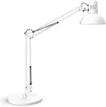 MAUL Tischleuchte MAULstudy in Weiß, verstellbare Metall-Schreibtischlampe mit E27-Fassung - Bild 1