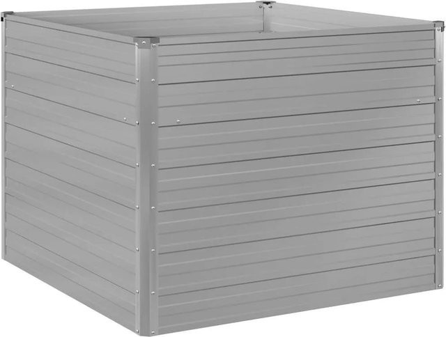 DELUKE Hochbeet EMIL aus verzinktem Stahl in Grau, B/T/H: 100 x 100 x 77 cm - Bild 1