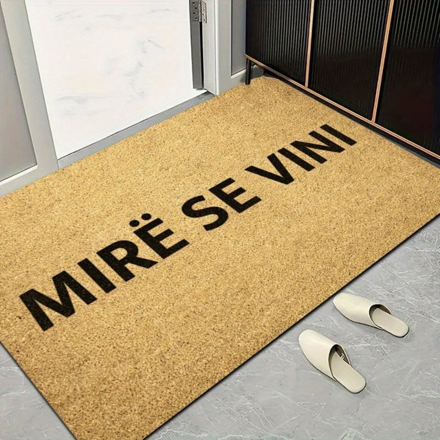 VIKAMA MIRE DE VINI Albanische Fußmatte, beige, rutschfest und wasserabsorbierend, B/T: 60 x 40 cm - Bild 1