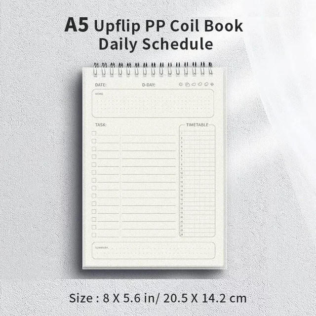 2er-Set Spiral-Notizbuch Agenda A5 in Weiß mit 160 Seiten für Büro und Schule - Bild 1