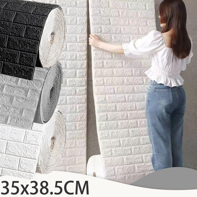 Wasserdichte XPE-Schaumstofftapete von ctzsoop in Rollen mit geometrischem Design und selbstklebender PVC-Wandpaneel-Struktur - Bild 1
