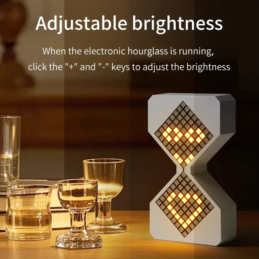 VooVoo 3D-Sanduhr LED Nachtlicht mit elektronischem Timer und USB-C Aufladung zur Schreibtischdekoration - Bild 3