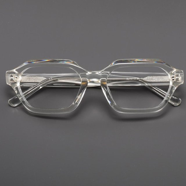 Bai Fen Bai Electronic 3C Korrektionsbrille, Acetat, Vollrand, quadratisch, grau, transparent, Unisex - Bild 1