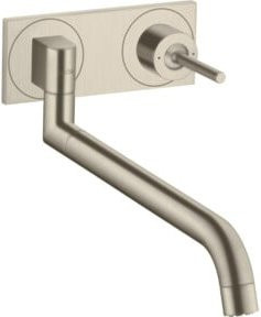 Hansgrohe Axor Uno Spültisch-Wandeinhebelmischer für die Küche mit schwenkbarem Auslauf in Brushed Nickel - Bild 1