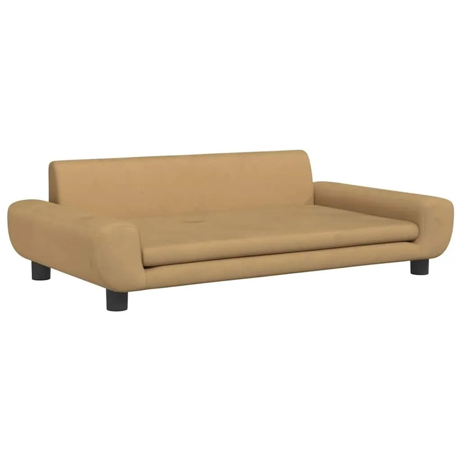 vidaXL Hundebett Sofa aus Samt in Braun, B/T/H: 100 x 54 x 33 cm - Bild 1