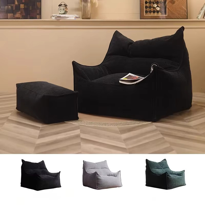 OTAUTAU Sitzsackbezug SF450 aus Chenille in Grün mit 3D-Druck Design - Bild 5