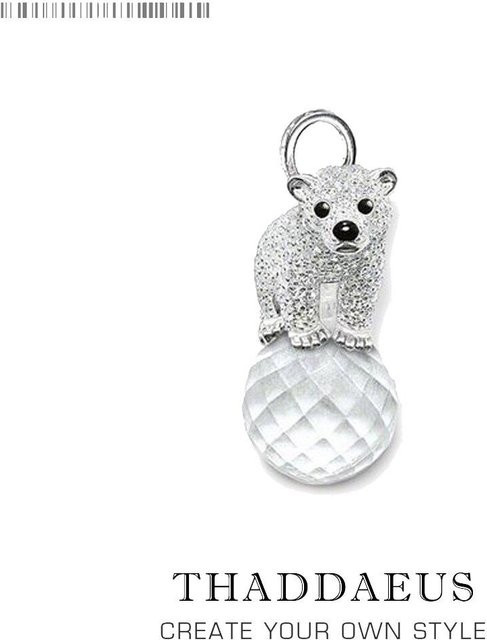 YIRAN Jewelry Anhänger Eisbär, 925 Silber, Zirkonia, Kristall, Damen - Bild 1