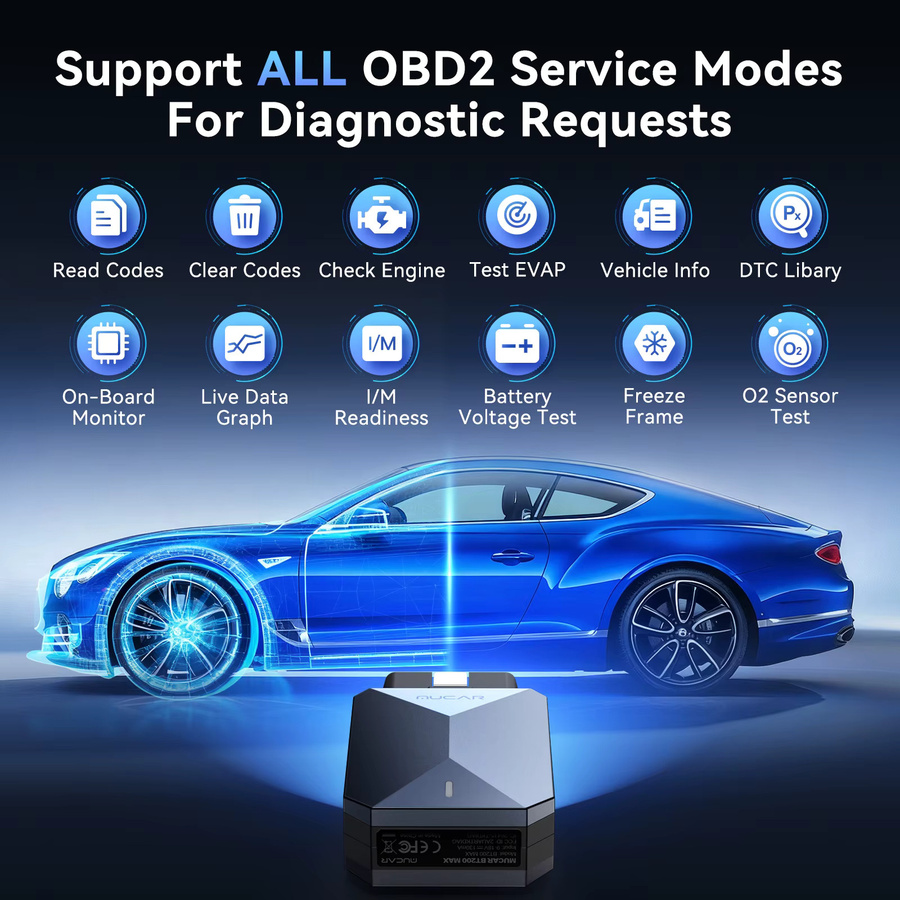 MUCAR BT200 Max Bidirektionaler Kfz-Diagnosescanner mit CAN FD und lebenslangen kostenlosen Updates - Bild 3