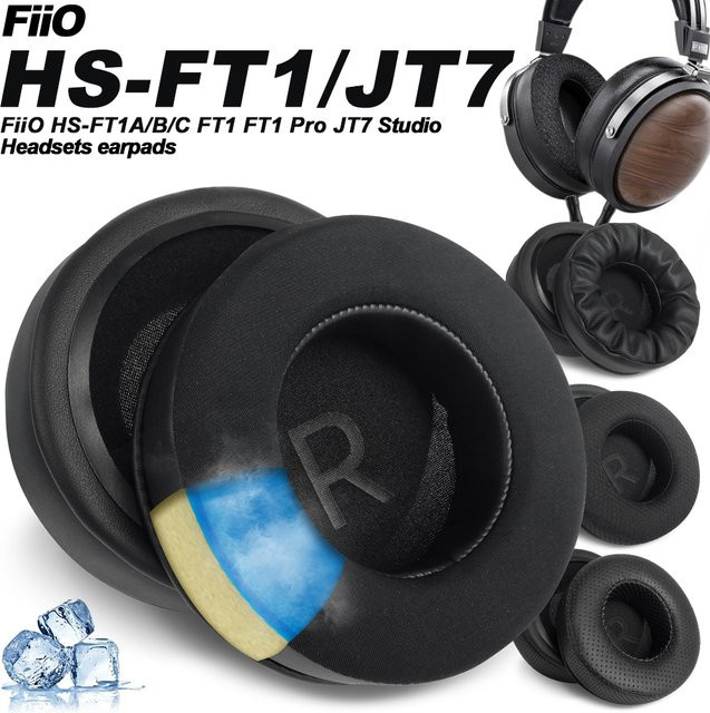 FiiO Ersatz-Ohrpolster für HS-FT1A/B/C FT1 Pro aus Netzstoff und Memory-Schaum, Farbe: Schwarz - Bild 1