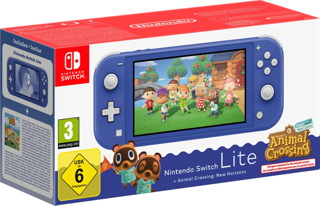 Nintendo Switch Lite Konsole Animal Crossing New Horizons Edition in Blau - Bild 1