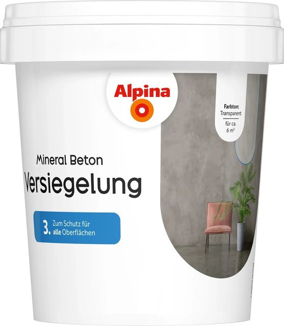 Alpina Versiegelung Mineral Beton 2-Komponenten transparent 550 ml - Bild 1
