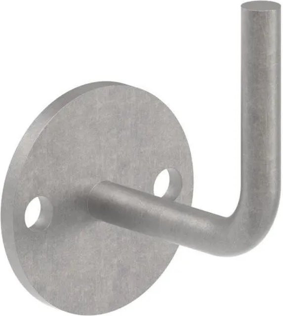 FeNau Handlaufträger aus Edelstahl in matt, Ronde Ø 70 x 6 mm mit Bügel Ø 12 mm zum Anschweißen - Bild 1