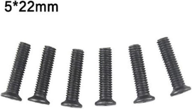 Schaftbefestigungsschraube mit Linksgewinde von Adult Zone in Blued Steel, M5 x 22 mm und M6 x 22 mm - Bild 1