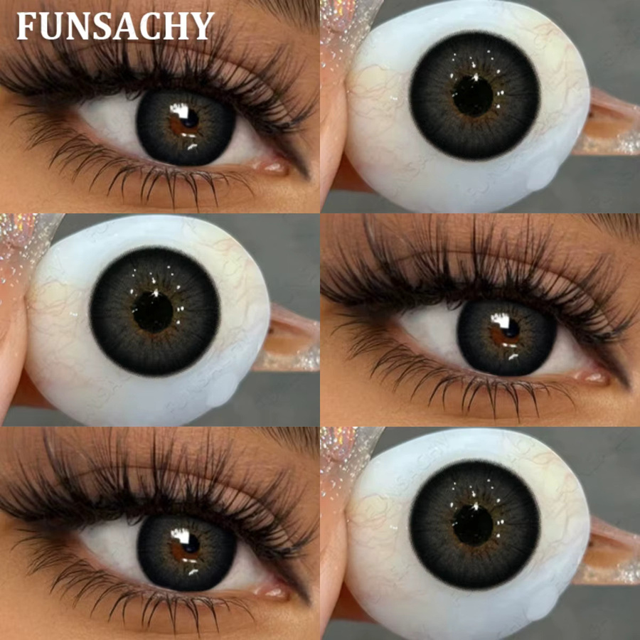 FUNSACHY Audrey-Brown farbige Jahreslinsen, 2 Stück - Bild 2