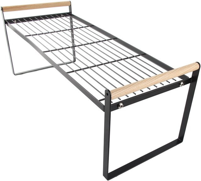 Multifunktionales Aufbewahrungsregal von KONNWEI als Schichtregal und Arbeitsplatten-Organizer aus Holz und Draht - Bild 1