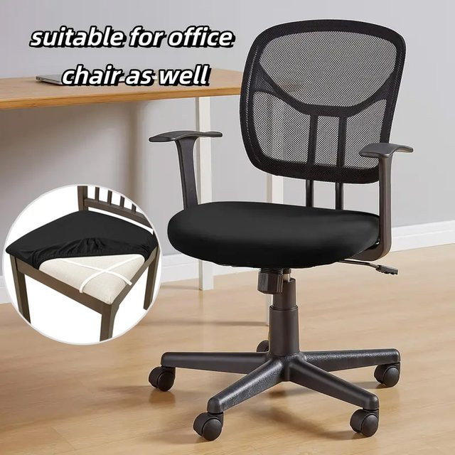 WANERQU Elastischer Bürostuhl-Sitzbezug in Grün, Schmutzabweisender und Dehnbarer Stuhlüberzug für Esszimmerstühle und Schreibtischstühle - Bild 1