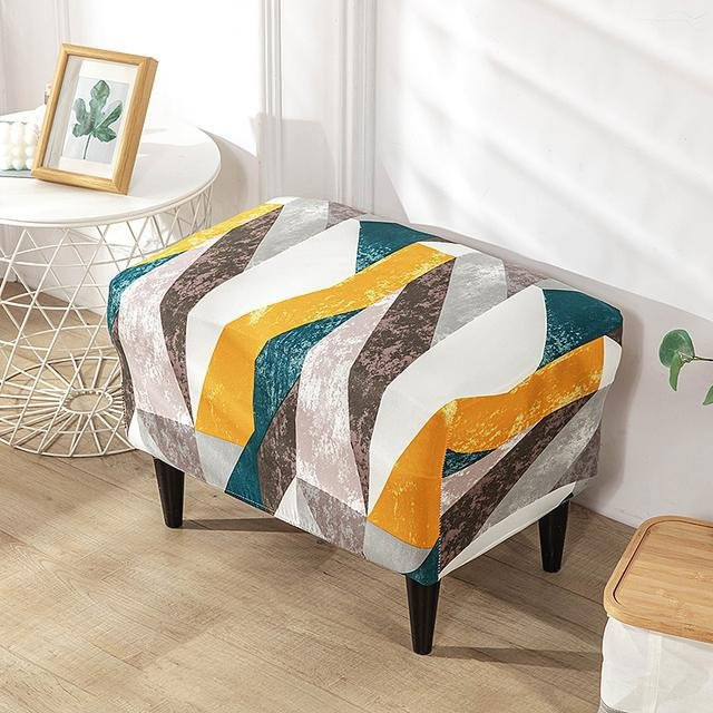 Geometrische Ohrensesselhülle von Your Warm Home in Multicolour, dehnbarer Spandex-Sesselbezug im nordischen Design mit Sitzkissen - Bild 1
