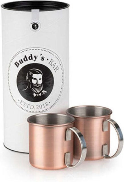 Buddy's Bar Moscow Mule Becher aus Edelstahl, 2er-Set, Kupfer/Edelstahl, 450 ml, Durchmesser: 9 cm, Höhe: 9 cm - Bild 1