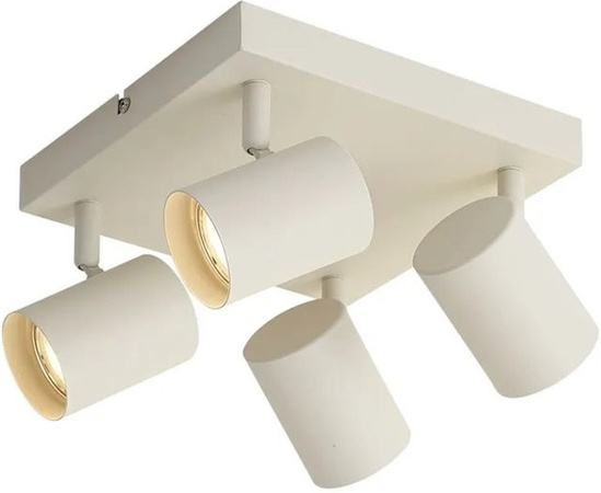 QAZQA Jeana Moderner LED Deckenstrahler Beige 4-flammig Verstellbar GU10