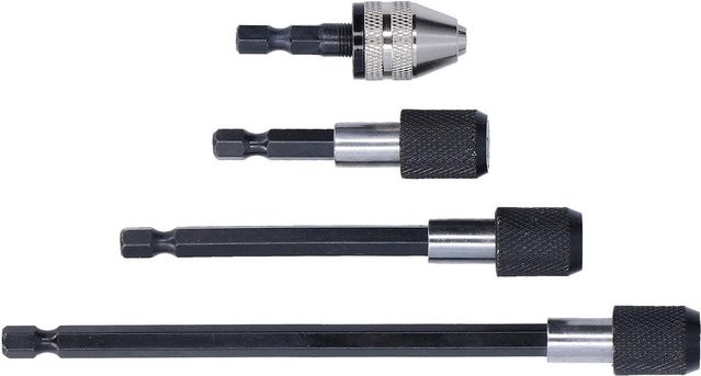TOMTOP 14 Zoll Sechskant-Bohrerverlängerungs-Set mit magnetischem Adapterhalter und Schnellspannfutter aus Edelstahl in Schwarz - Bild 1