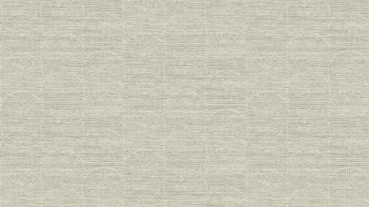 Arte International Tapete Cupula Lagoon in Grün mit abstraktem geometrischem Design aus Vinyl - Bild 2